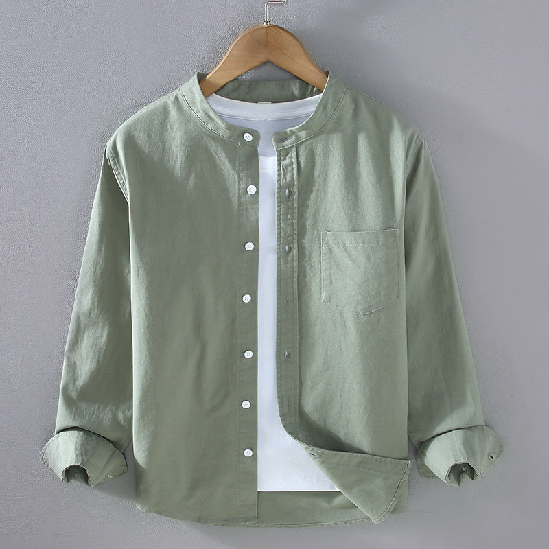 Chemise homme boutonnée poche poitrine - Vert