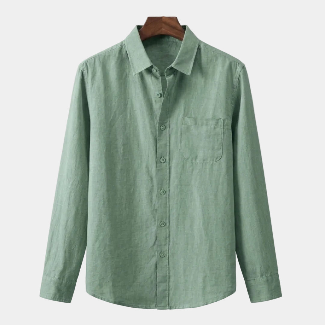 Chemise homme boutonnée - Vert