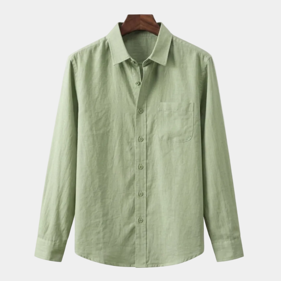 Chemise homme boutonnée - Vert clair