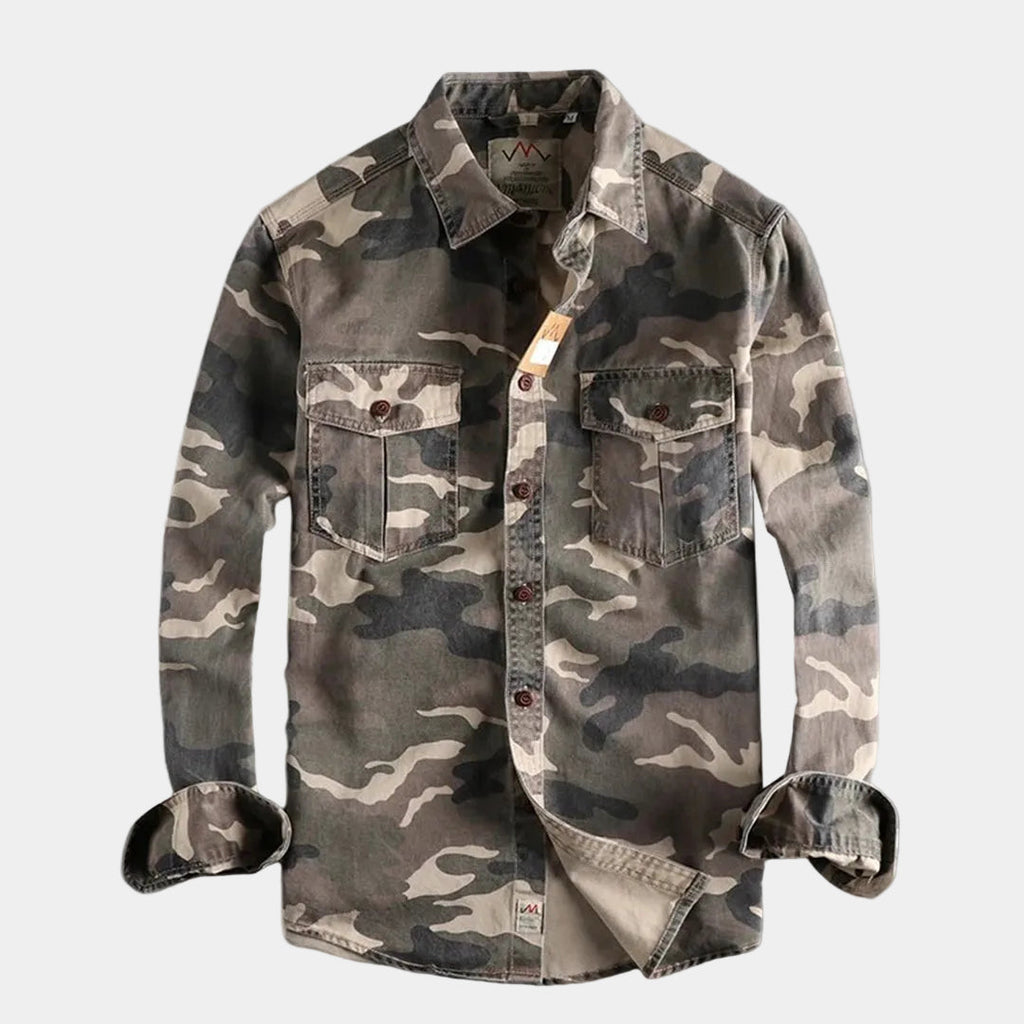 Chemise homme camouflage - Kaki