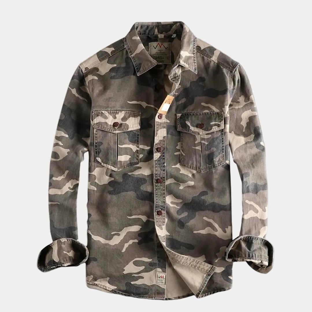 Chemise homme camouflage - Kaki