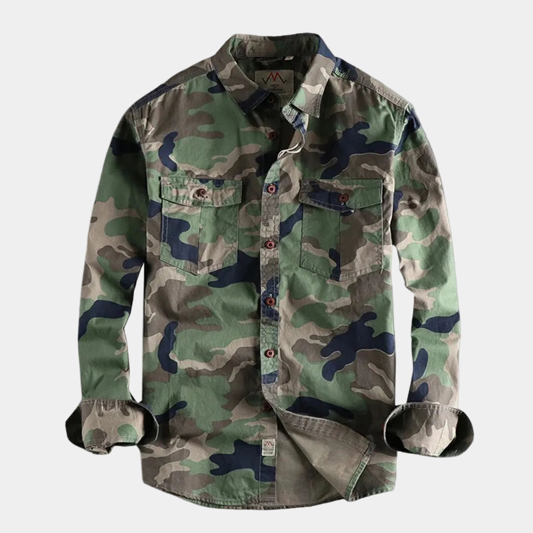 Chemise homme camouflage - Vert