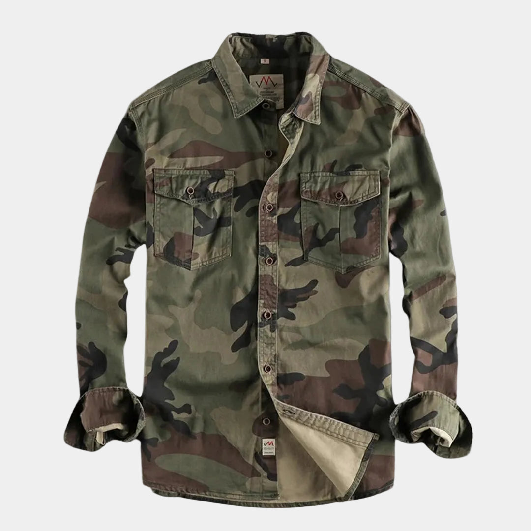 Chemise homme camouflage - Vert militaire