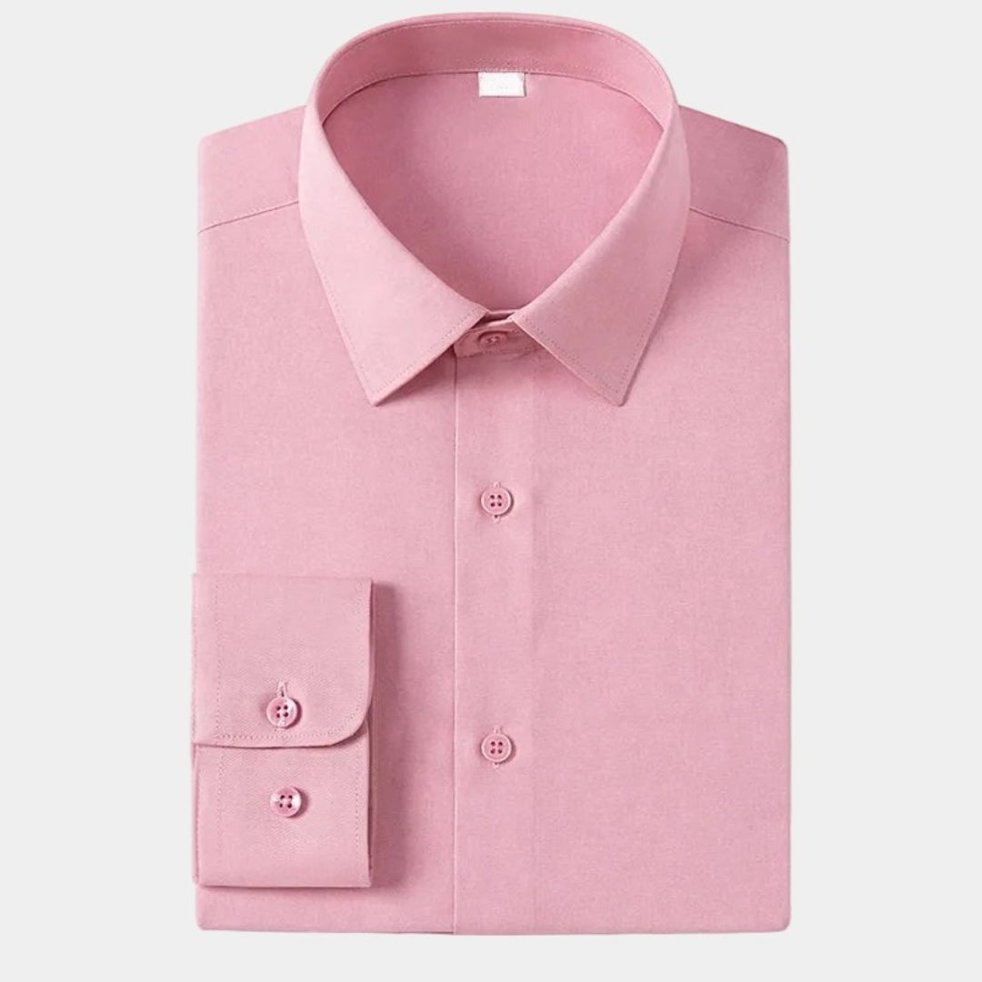 Chemise homme col classique - Rose