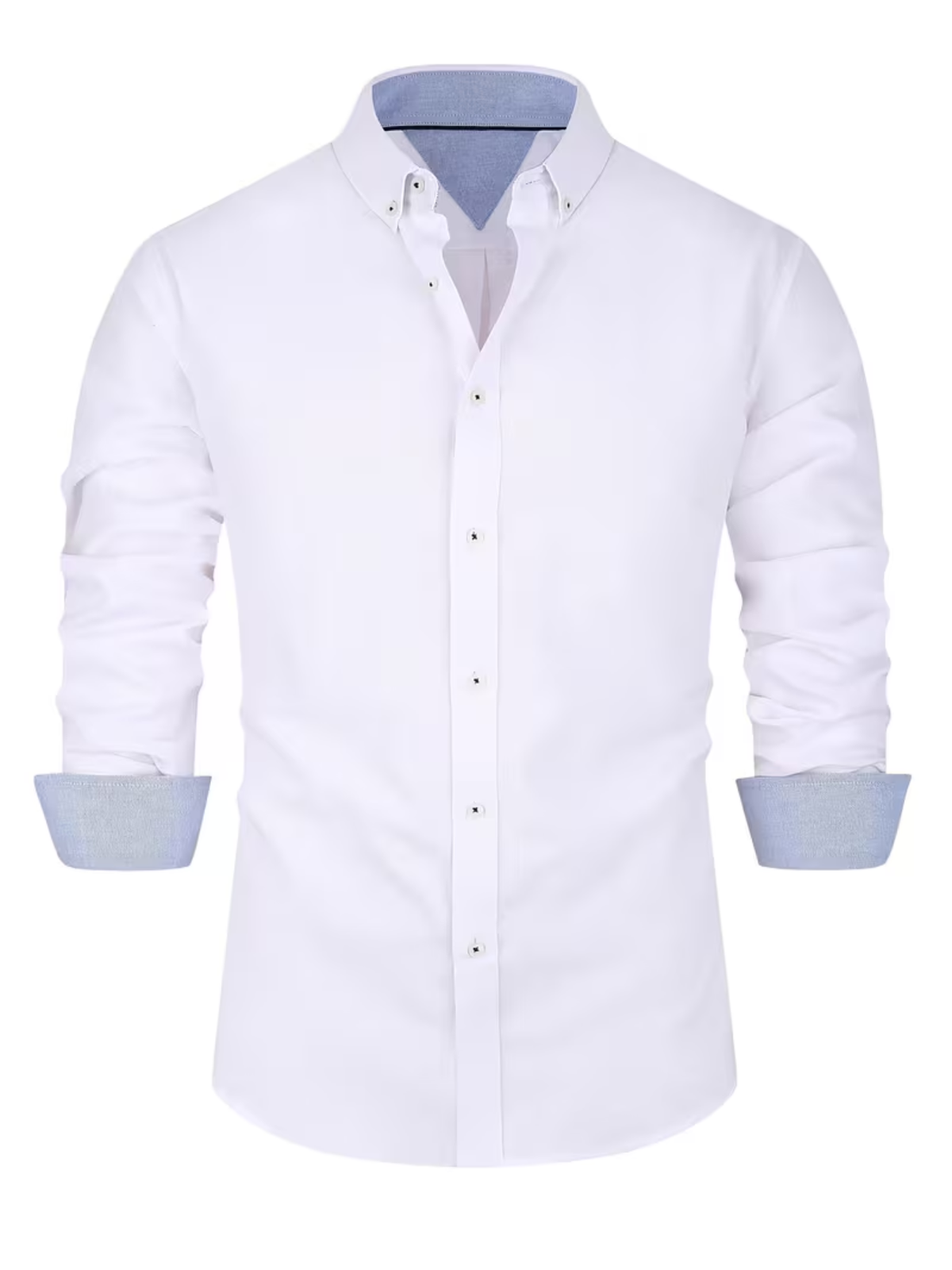 Chemise homme col contrasté - Blanc