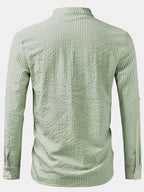 Chemise homme col droit rayée - image 4