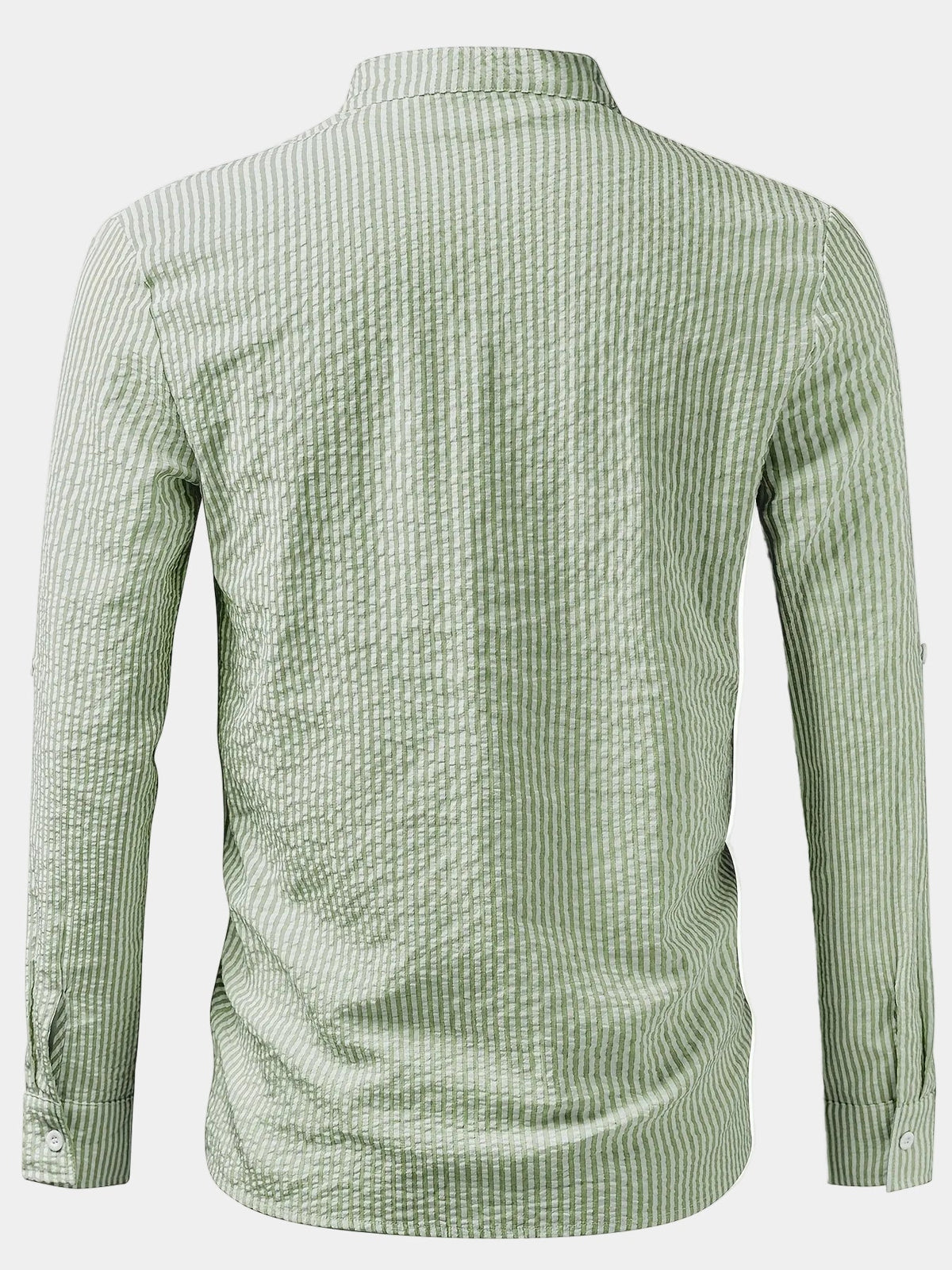 Chemise homme col droit rayée - image 4