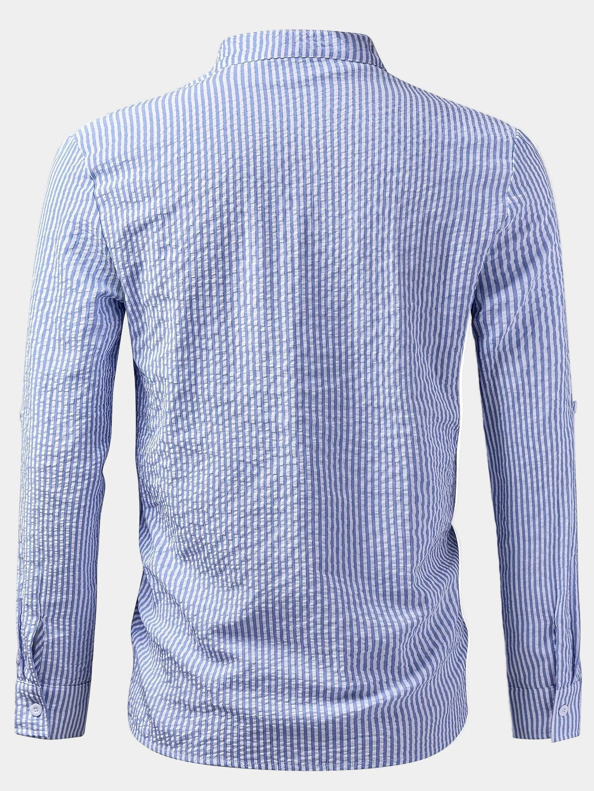 Chemise homme col droit rayée - image 6
