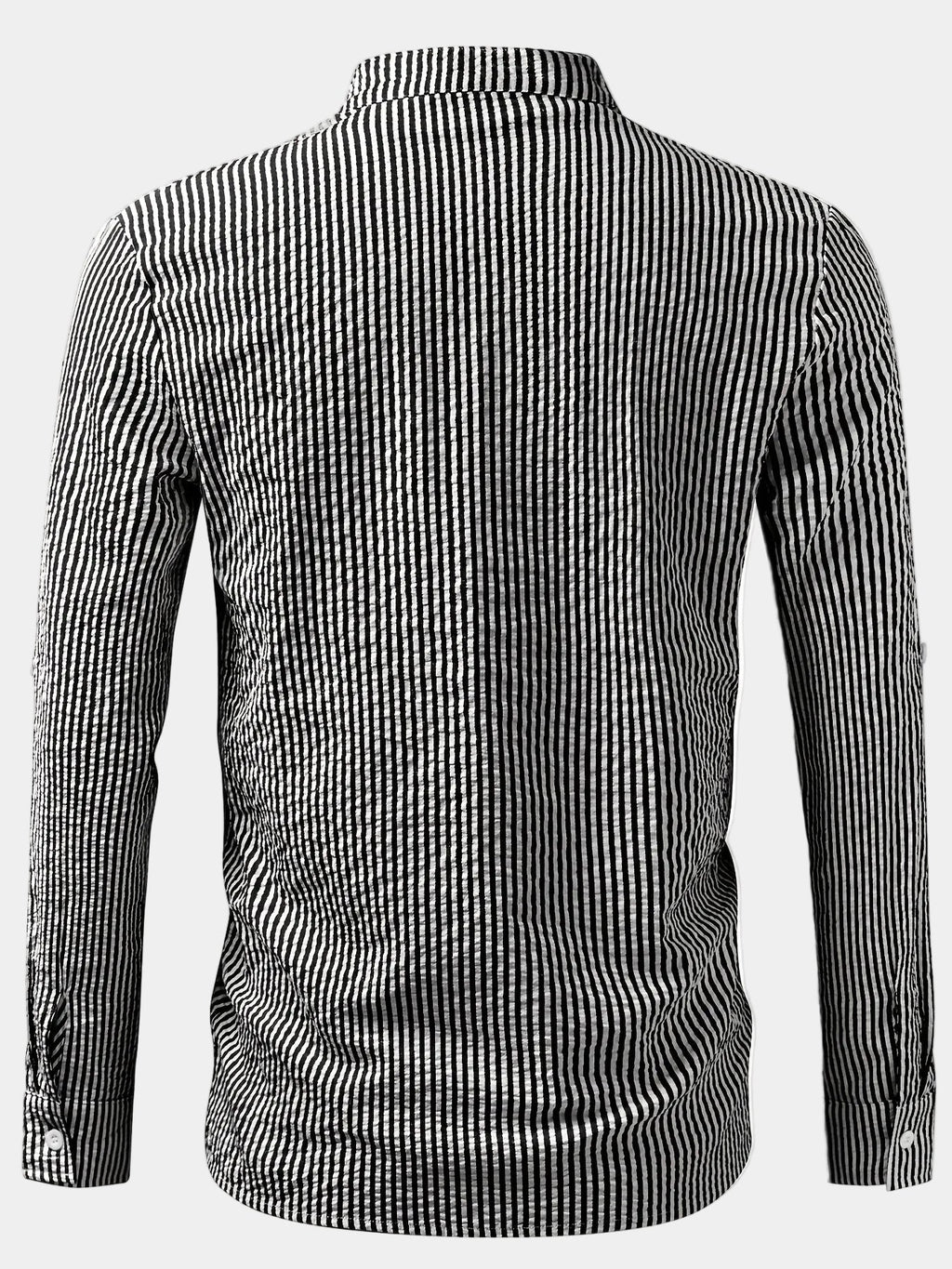Chemise homme col droit rayée - image 7