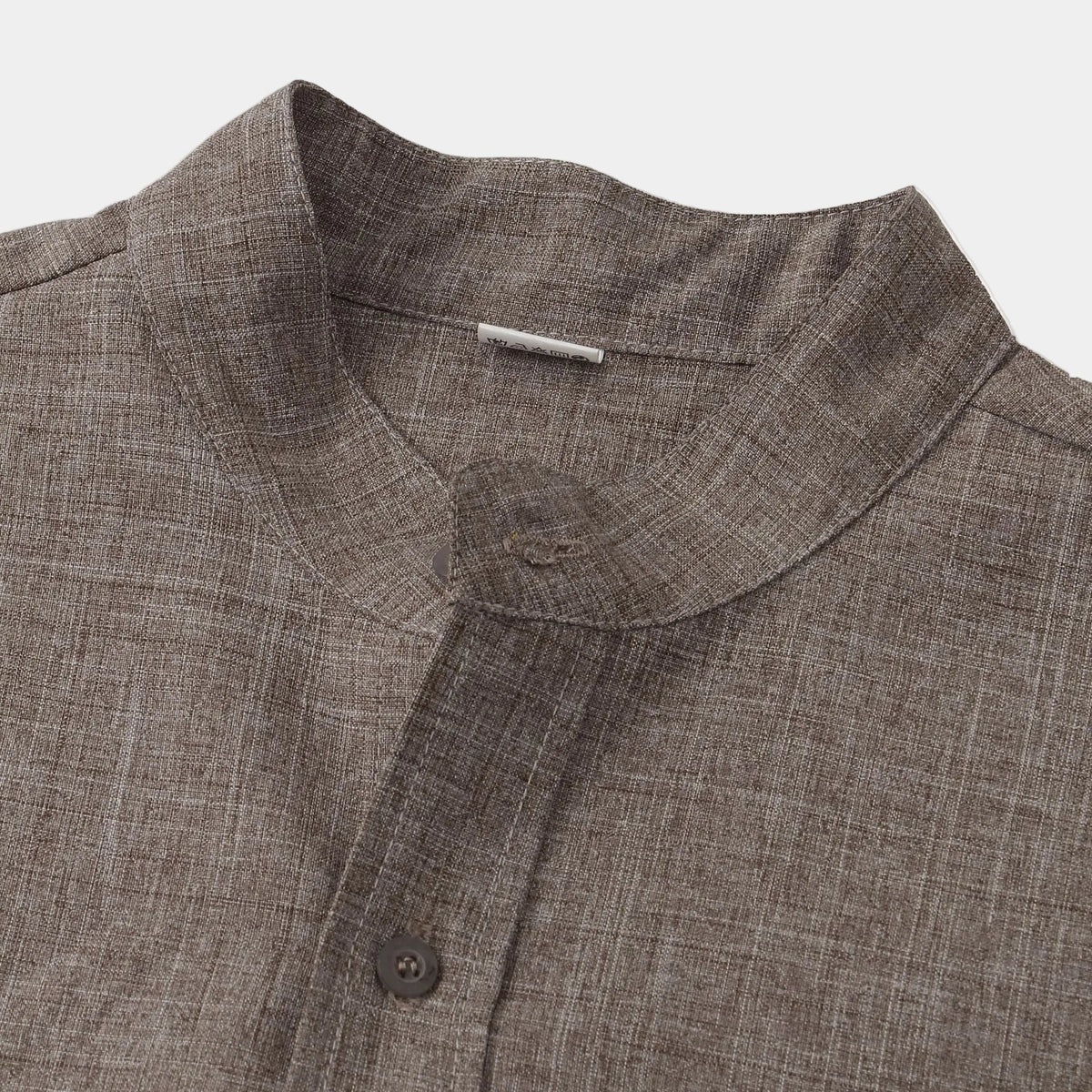 Chemise homme col mao manches courtes - image 7