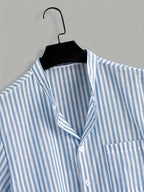 Chemise homme col mao rayée - image 4