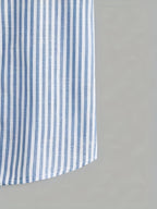 Chemise homme col mao rayée - image 5