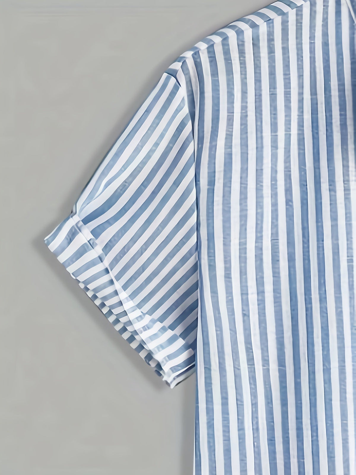 Chemise homme col mao rayée - image 6