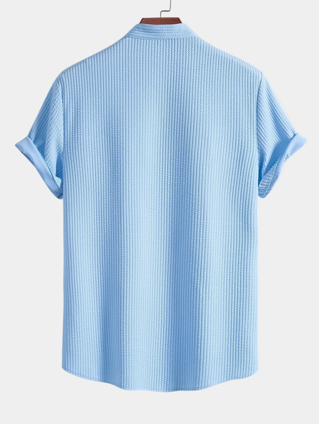Chemise homme col mao texturée - image 8
