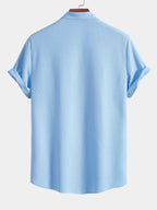 Chemise homme col mao texturée - image 8