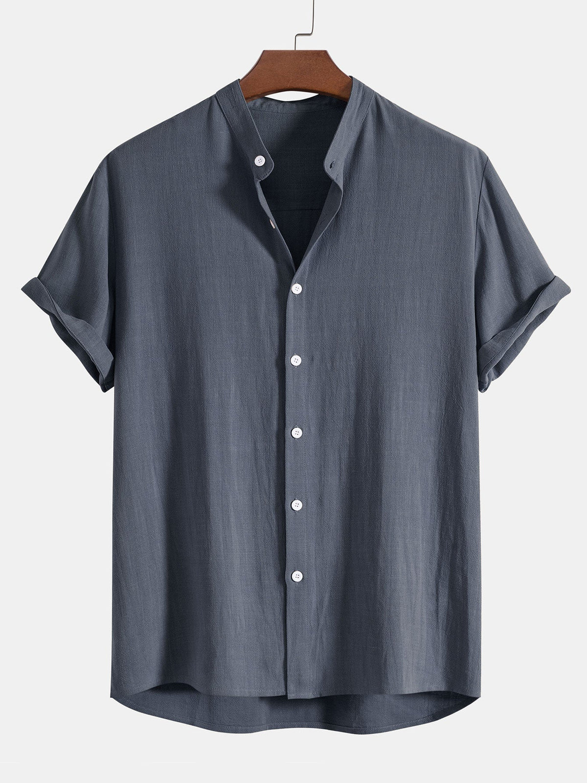 Chemise homme col officier - Gris
