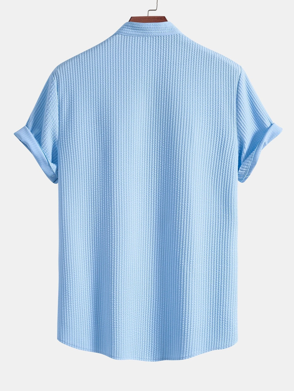 Chemise homme col officier texturée - image 8