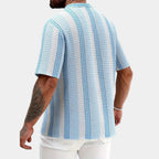 Chemise homme col ouvert boutonnée - image 3