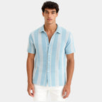 Chemise homme col ouvert boutonnée - image 4
