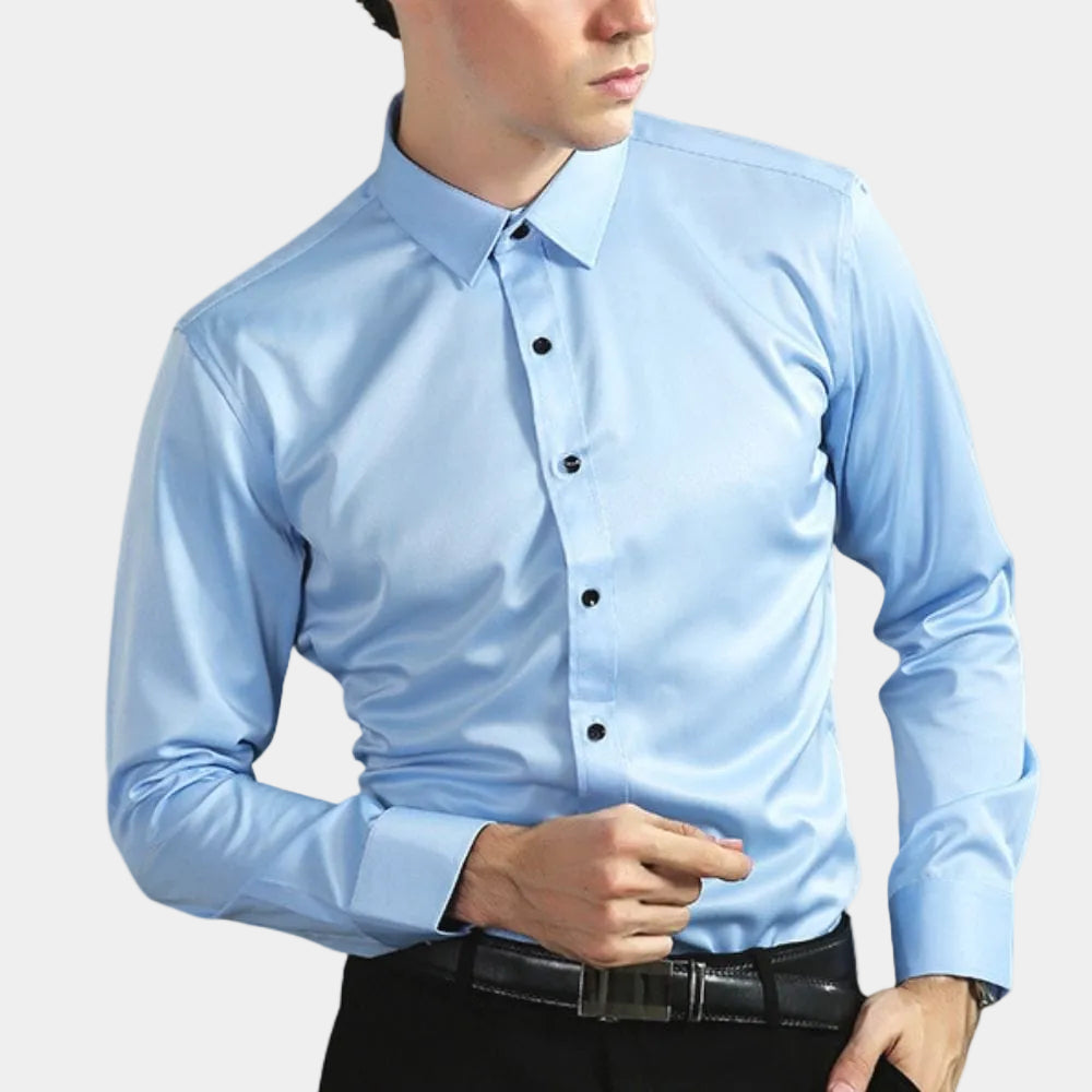 Chemise homme coupe droite - Bleu clair