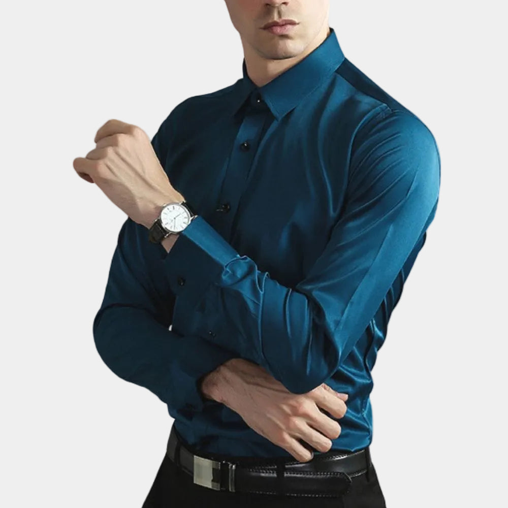 Chemise homme coupe droite - Bleu roi