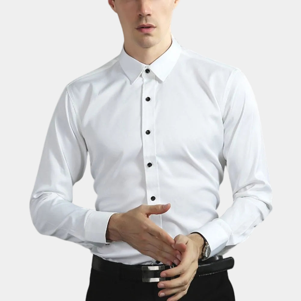 Chemise homme coupe droite - Gris clair