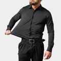 Chemise homme coupe droite - Noir