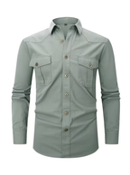 Chemise homme double poche - Vert