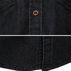 Chemise Homme en Jean Coupe Slim – Manches Longues Style Classique en Mélange de Coton - image 7