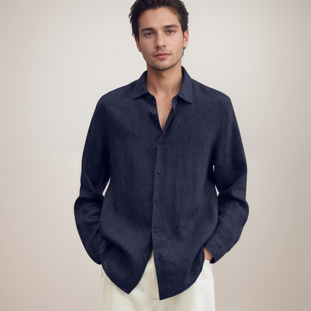Chemise Homme en Lin Respirant à Manches Longues – Légère et Élégante - image 2