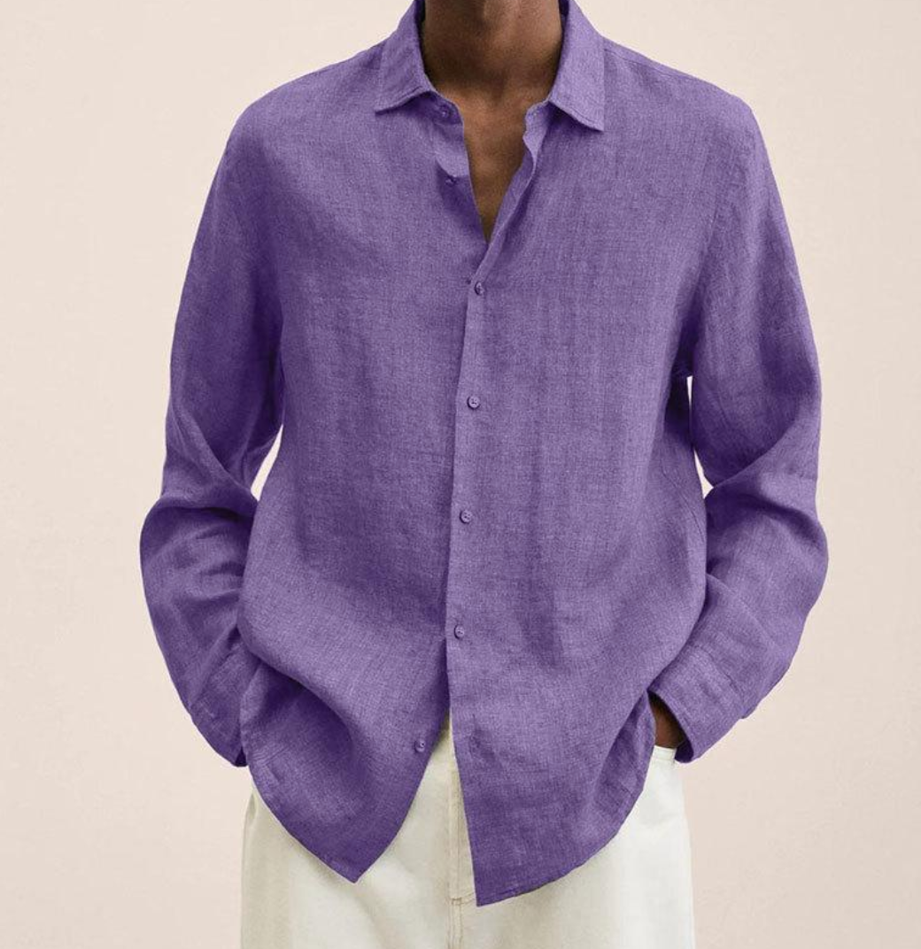 Chemise Homme en Lin Respirant à Manches Longues – Légère et Élégante - Alto