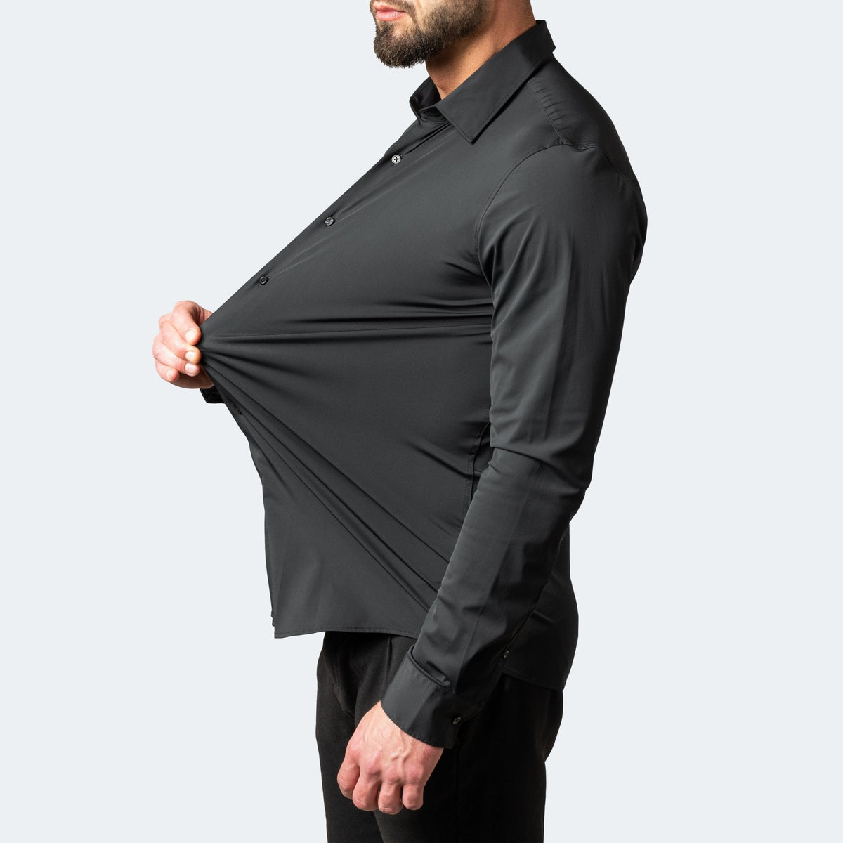Chemise homme extensible - Noir