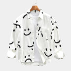 Chemise homme imprimée boutonnée - Blanc