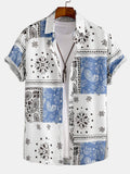 Chemise homme imprimée manches courtes - Blanc