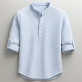 Chemise homme manches retroussées - Bleu clair
