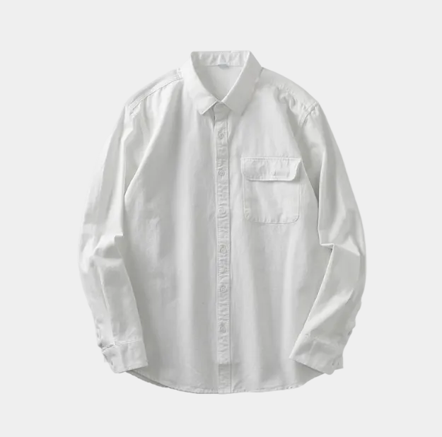 Chemise homme poche poitrine - Blanc