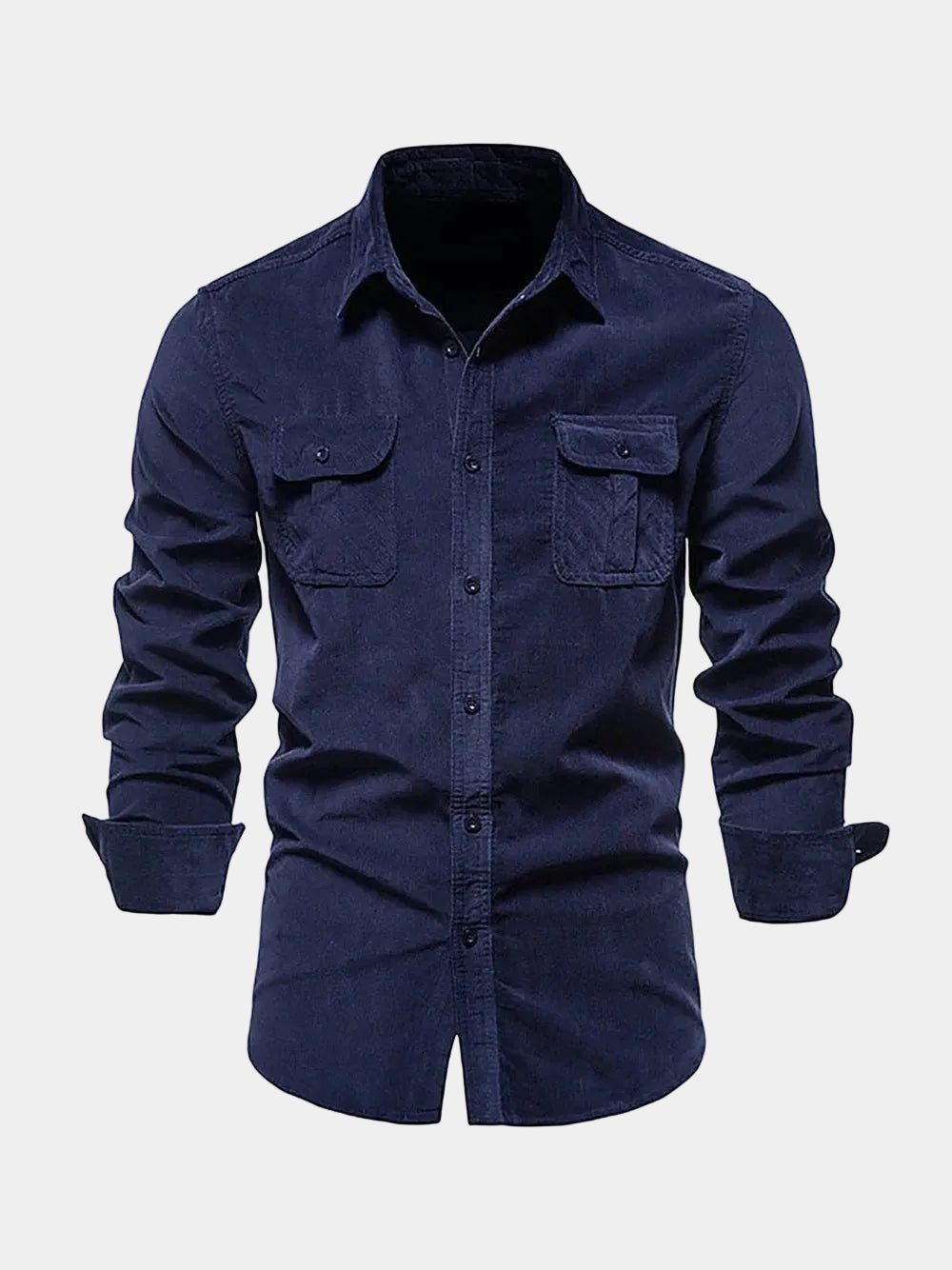 Chemise homme poches poitrine - Bleu marine