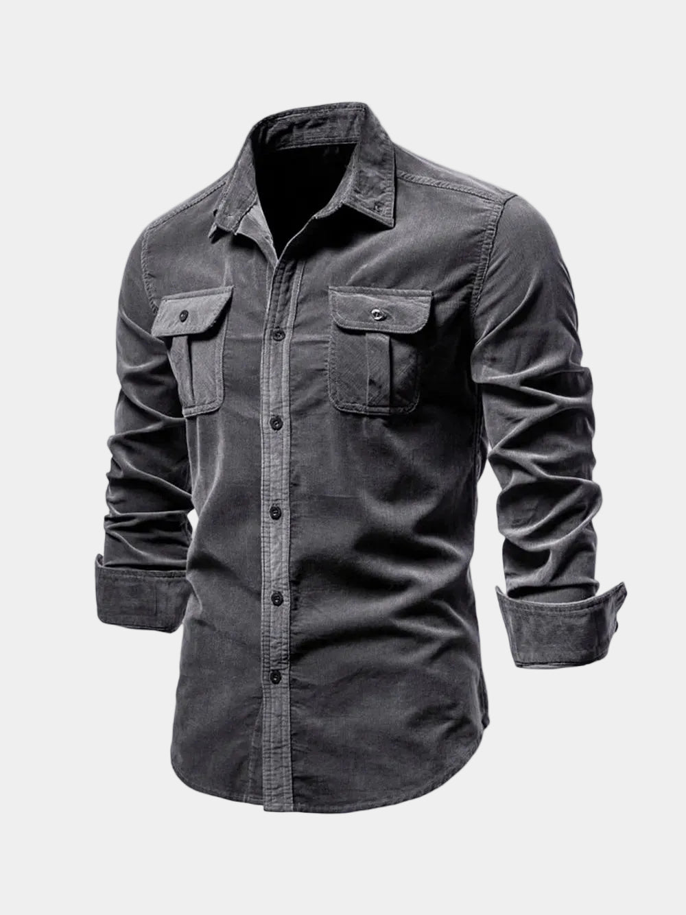 Chemise homme poches poitrine - Gris