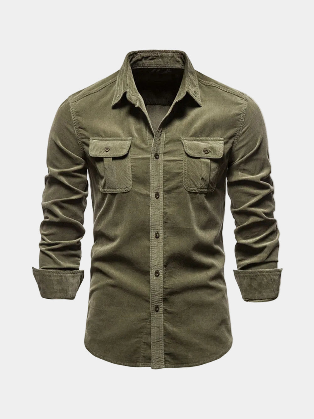 Chemise homme poches poitrine - Vert