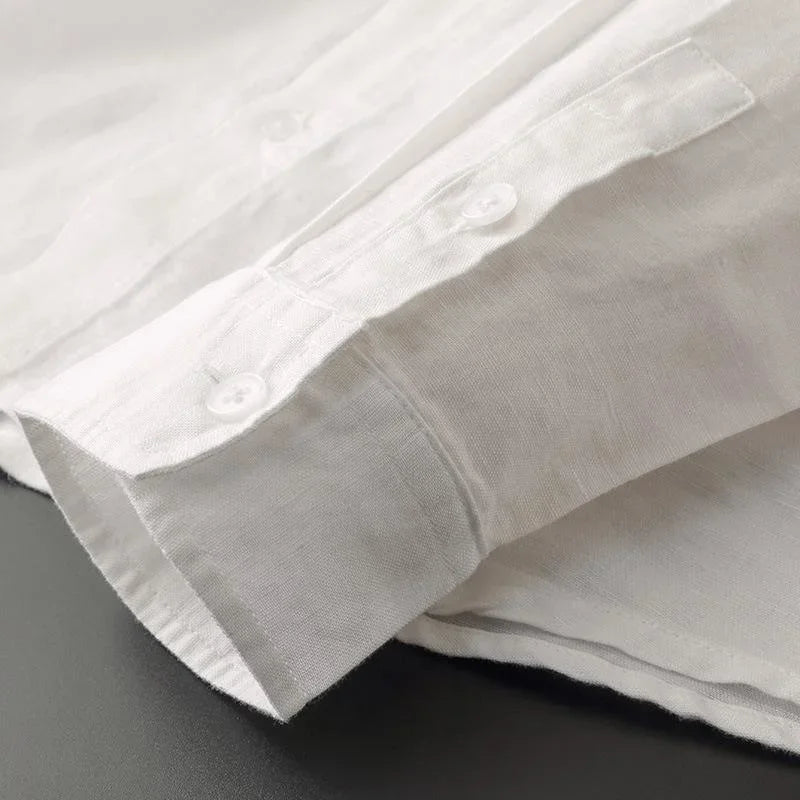 Chemise homme rayée à capuche - image 5