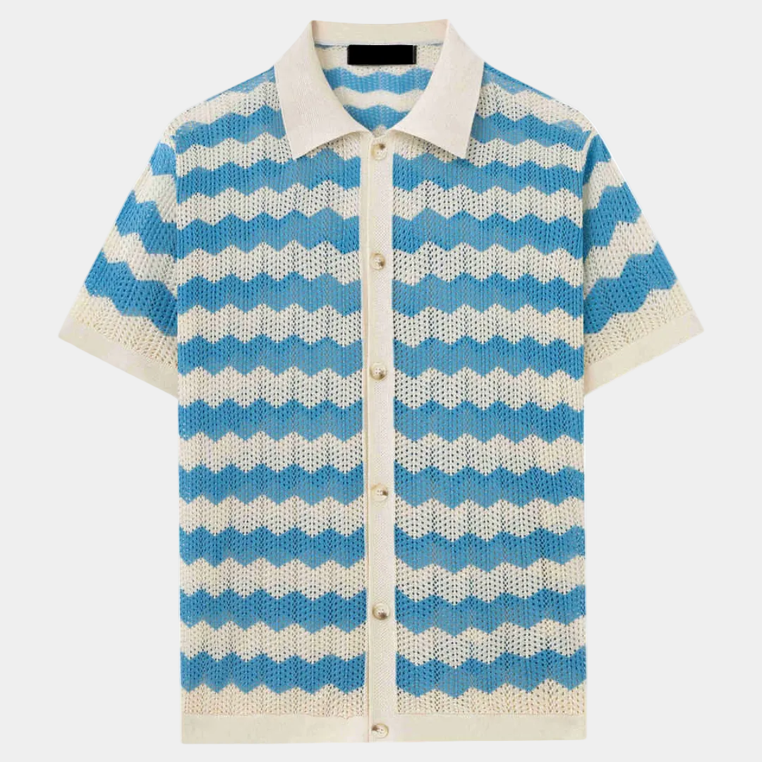 Chemise homme rayée - Bleu