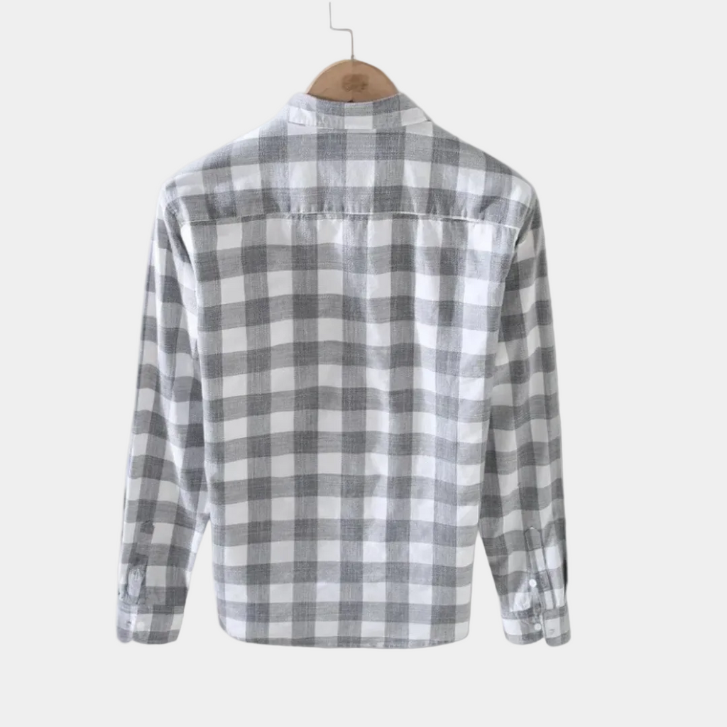 Chemise homme rayée boutonnée - image 3