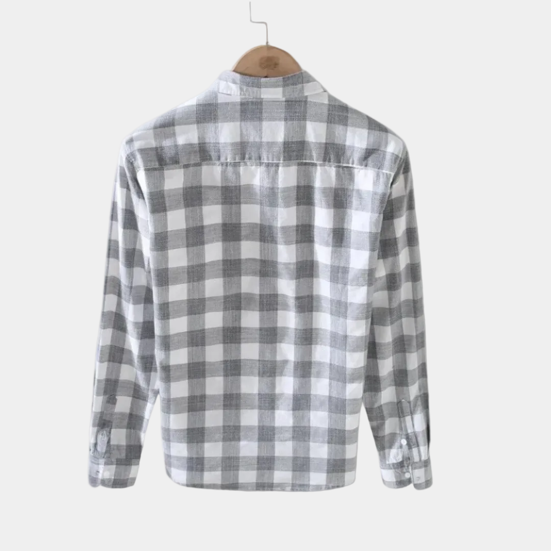 Chemise homme rayée boutonnée - image 3
