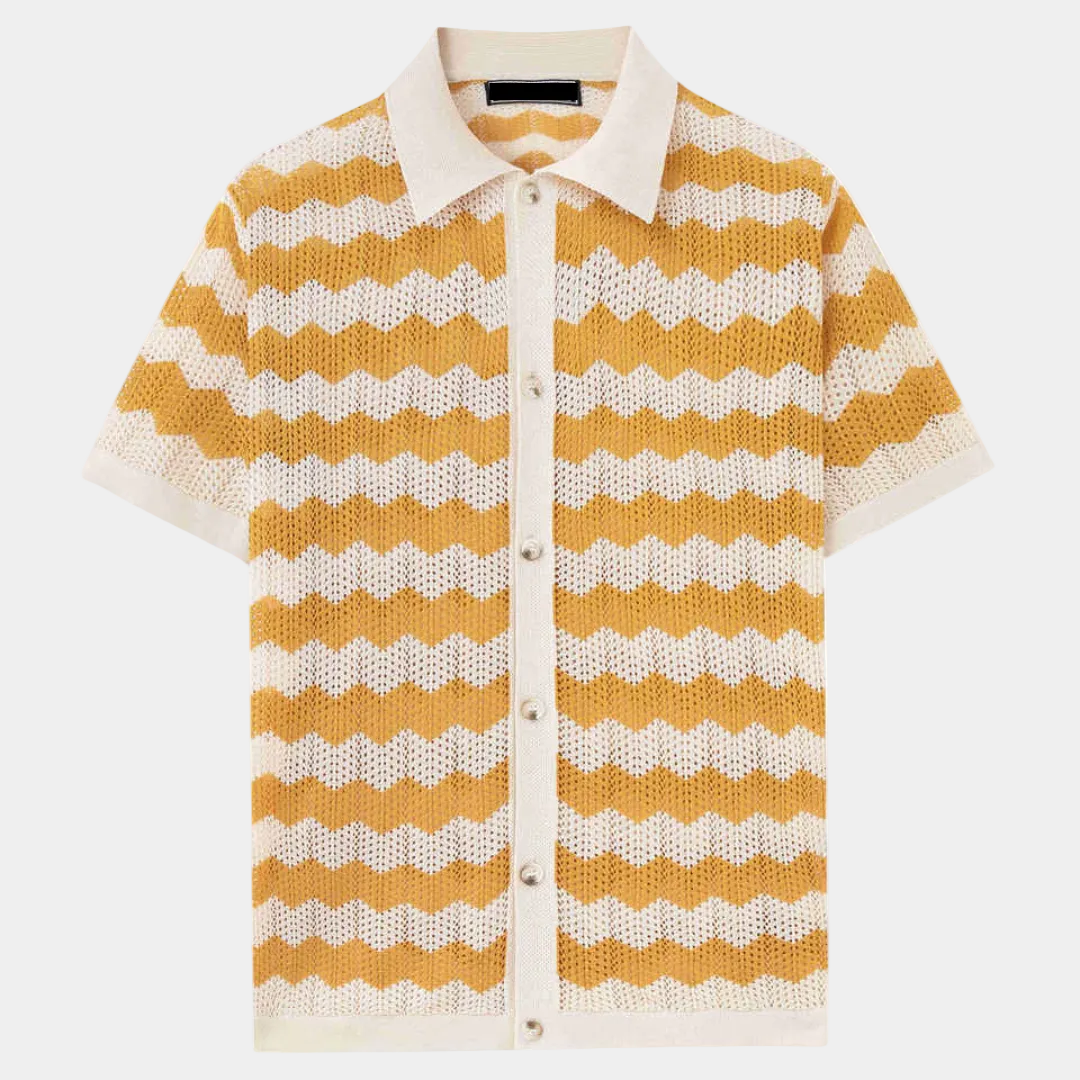 Chemise homme rayée - Jaune