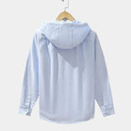 Chemise homme zippée à capuche - image 3