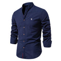 Chemise Moderne en Coton pour Homme – Manche Longue Durable et Élégante - Bleu marine