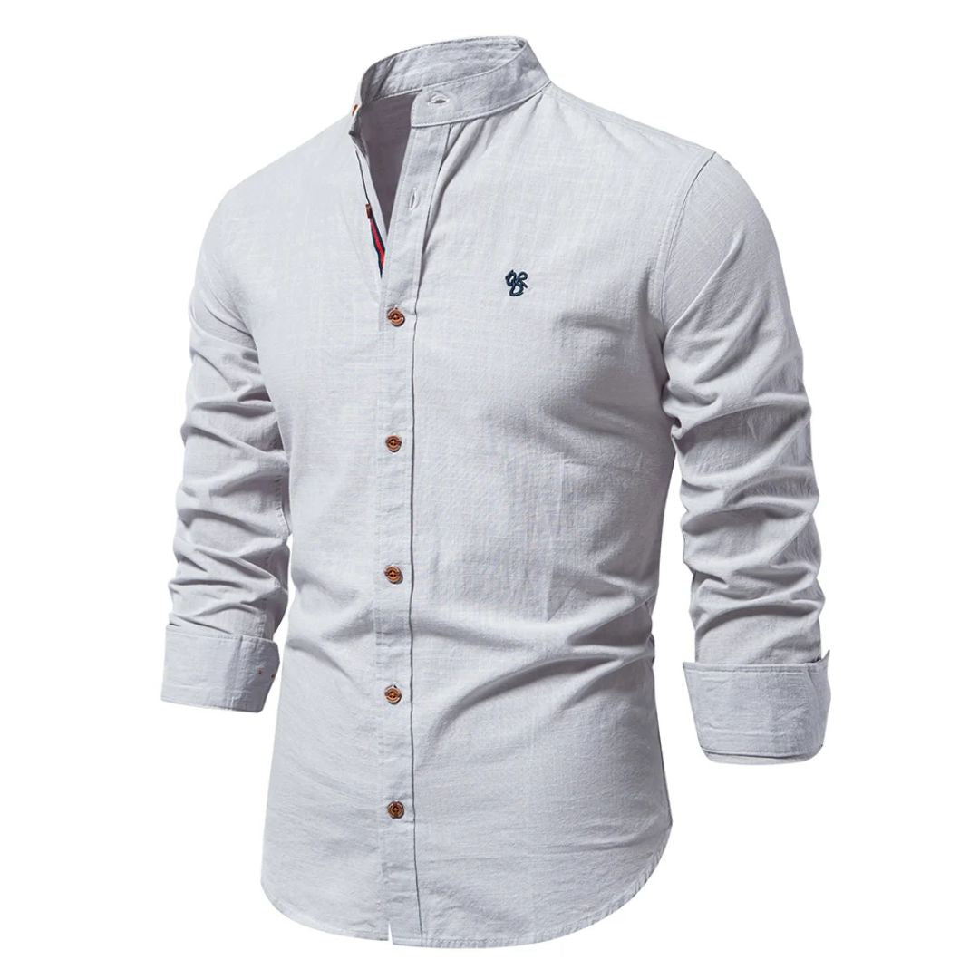 Chemise Moderne en Coton pour Homme – Manche Longue Durable et Élégante - Gris