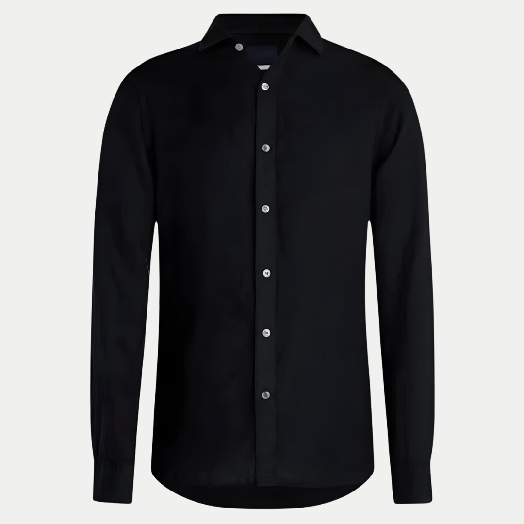 Chemise noire à manches longues - image 2