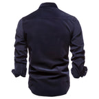 Chemise Utility Homme - Col Classique avec Poches à Rabat - image 2