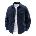 Chemise Utility Homme Premium à Manches Longues – Style Décontracté Travail - Bleu